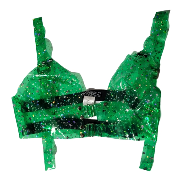Envy Chasing Starlight Vinyl Bustier NWT L - Picture 1 of 4